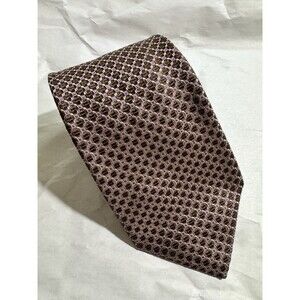 CANALI Textured Silk Tie Brown Geometric Thick Woven Made Italy 4" x 60" EUC
